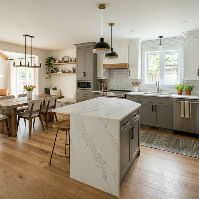 Mid-range custom kitchen — Darelle Design Montreal